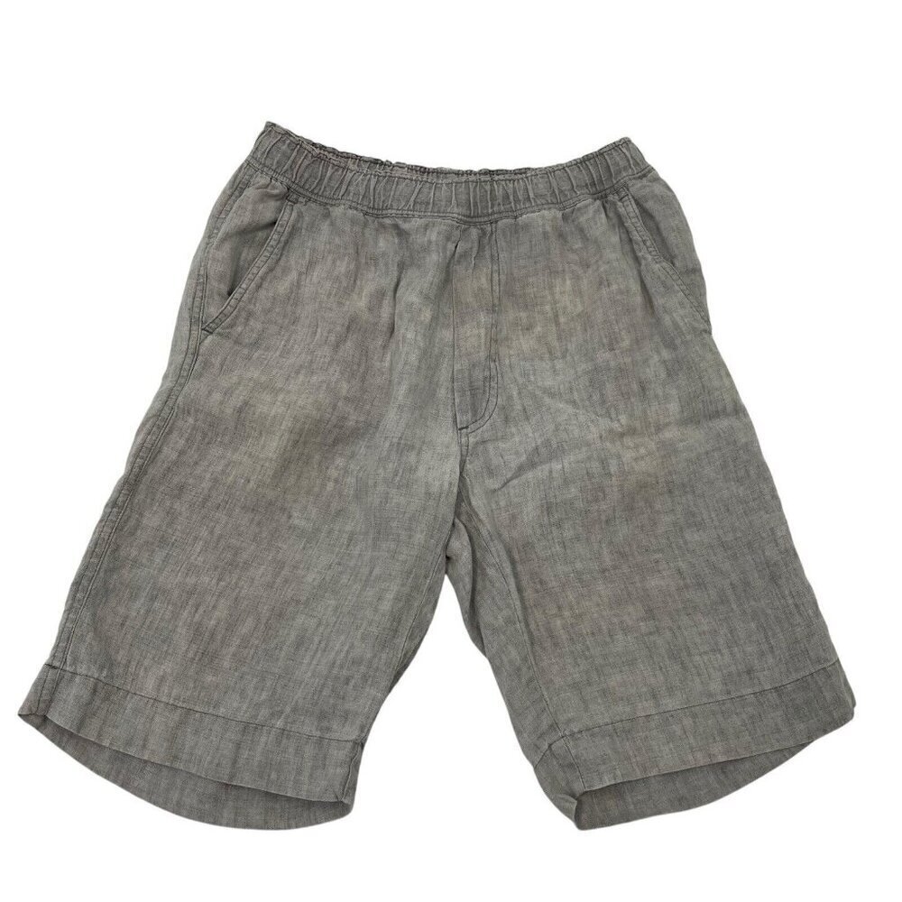 Our Legacy 100% Linen Pull-On Lightweight Breathable Shorts Gray Men size 46